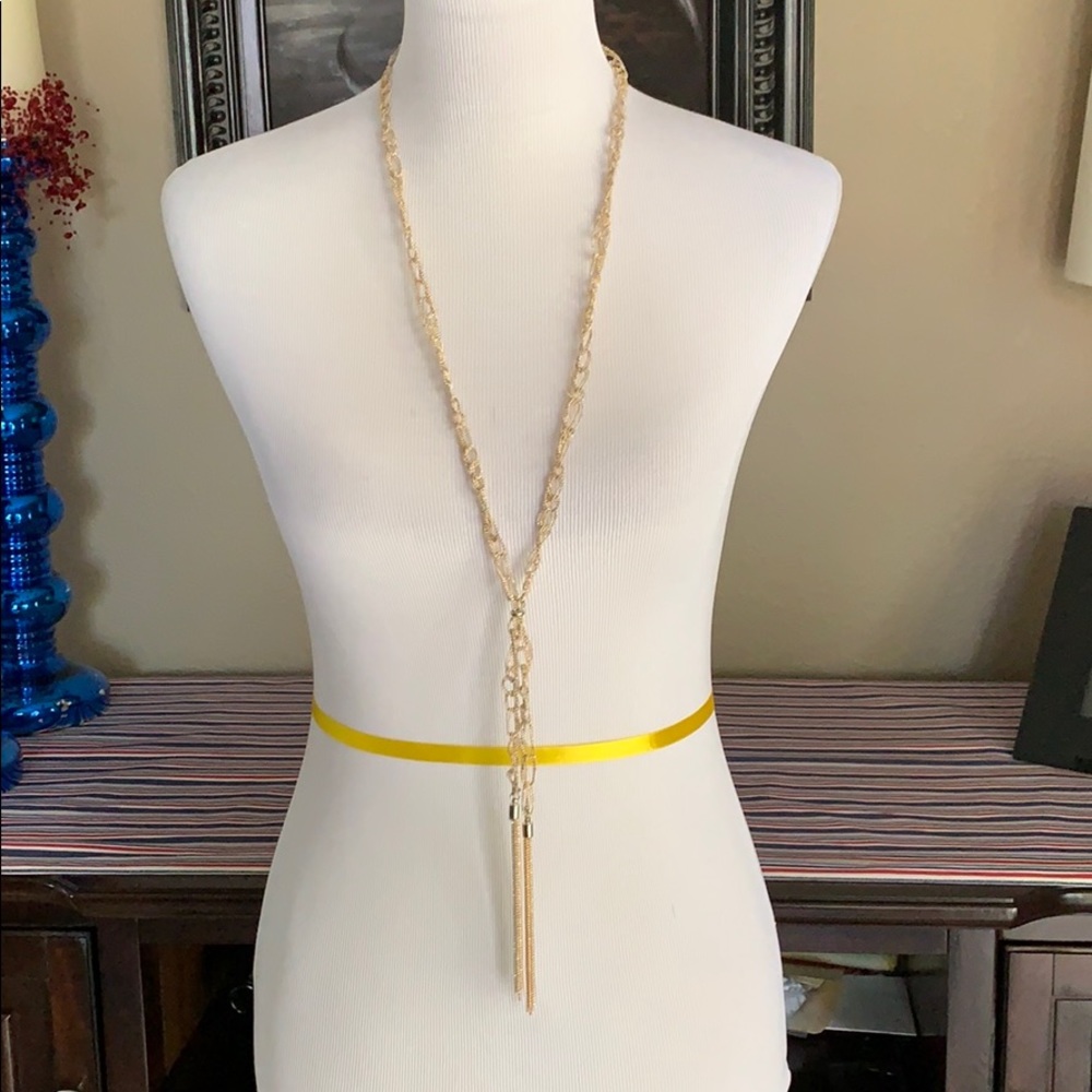 CANVAS Braid Loop Metal Chain Two Tone Necklace